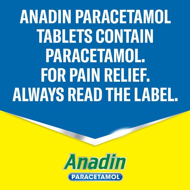 Anadin Paracetamol Pain Relief for Headaches Cold & Flu Tablets 16    16 per pack - McGrocer