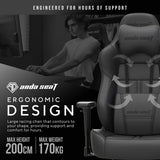 anda seaT Dark Demon Dragon Gaming Chair, Black - McGrocer