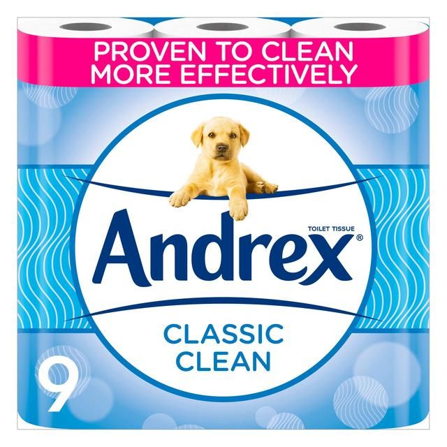 Andrex Classic Clean Toilet Roll   9 per pack - McGrocer