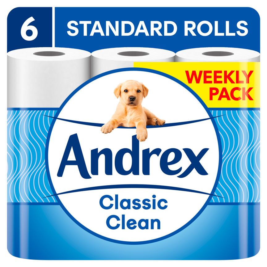 Andrex Classic Clean Toilet Tissue 6 Rolls - McGrocer