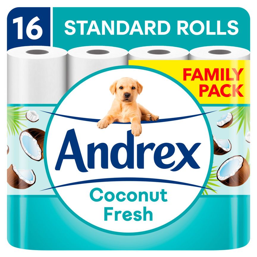 Andrex Coconut Fresh 16 Toilet Rolls - McGrocer