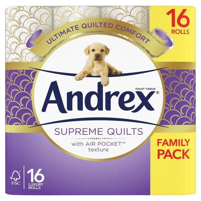 Andrex Supreme Quilts Toilet Roll   16 per pack - McGrocer