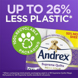 Andrex Supreme Quilts Toilet Roll Mega Rolls   9 per pack - McGrocer