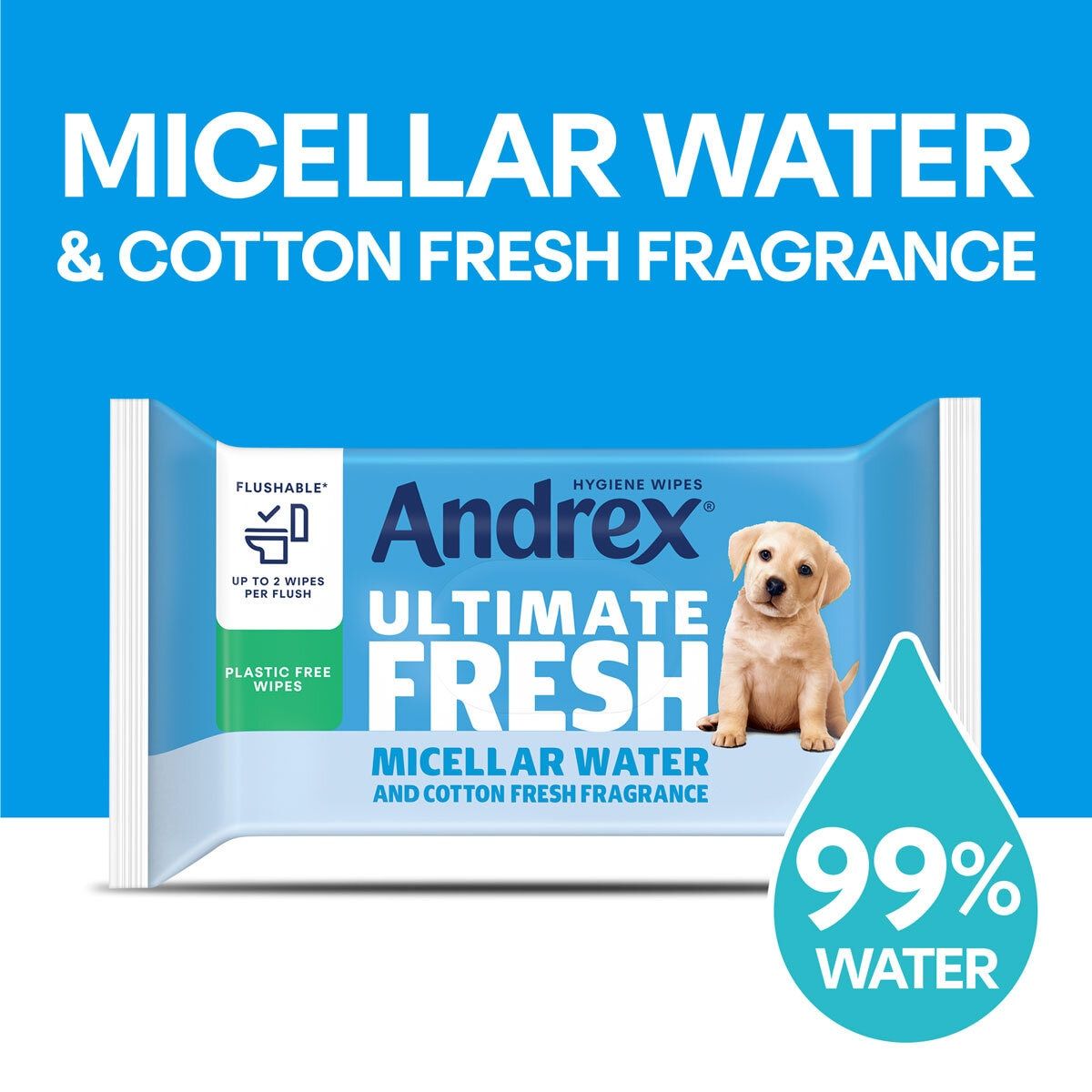 Andrex Ultimate Fresh Washlets, 10 x 56 Wipes - McGrocer