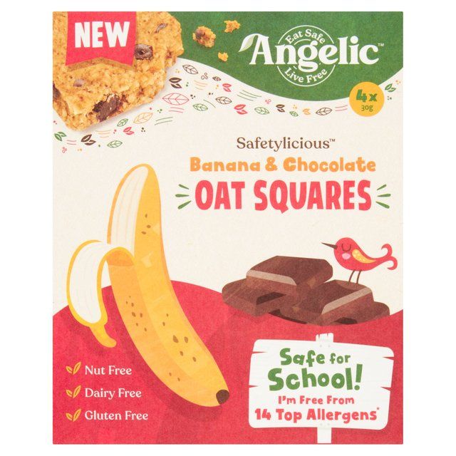 Angelic Free From Banana & Chocolate Oat Squares   120g - McGrocer