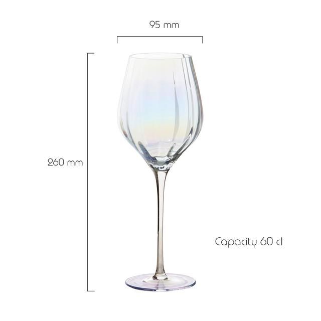 Anton Studio Designs Palazzo Wine Glasses Set of 2 600ml Lustre   2 per pack - McGrocer