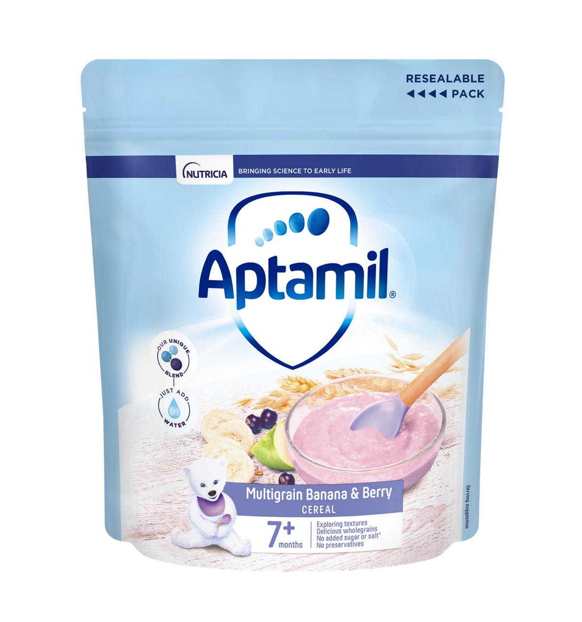 Aptamil multigrain banana and berry baby cereal 200g - British product