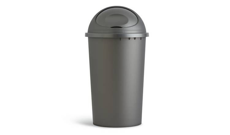 Argos Home 25 Litre Bullet Bin - Silver - McGrocer