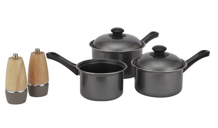 Argos Home 3 Piece Non Stick Carbon Steel Pan Set - McGrocer