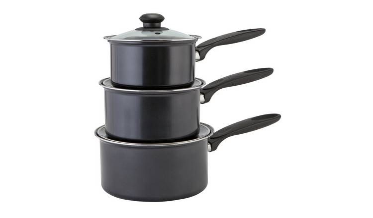 Argos Home 3 Piece Non Stick Steel Pan Set - McGrocer