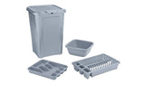 Argos Home 4 Piece Kitchen Bin Set - Grey - McGrocer