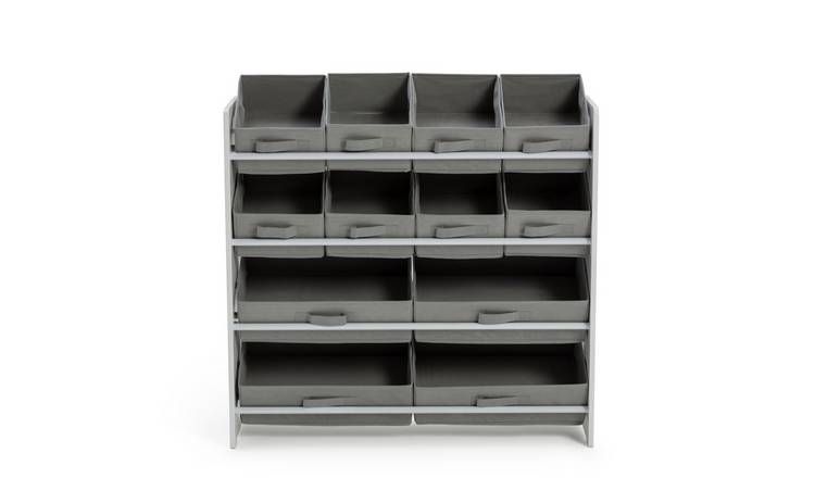 Argos Home 4 Tier Basket Storage Unit - Grey - McGrocer