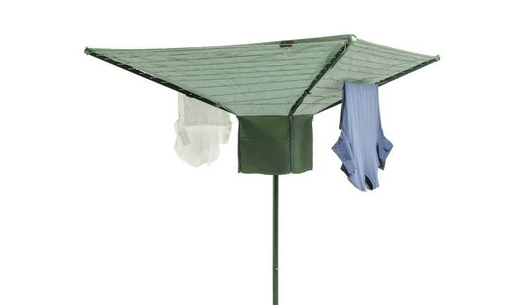 Argos Home 45m 4 Arm Rotary Airer with Shower Cover - McGrocer