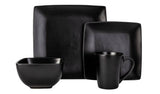 Argos Home Bosa Square 16 Piece Stoneware Dinner Set - Black - McGrocer