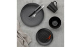 Argos Home Geo 16 Piece Stoneware Dinner Set - Black - McGrocer