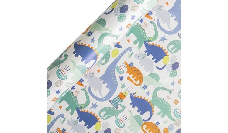 Argos Home Roll of Dinosaur Wrapping Paper - 10m - McGrocer