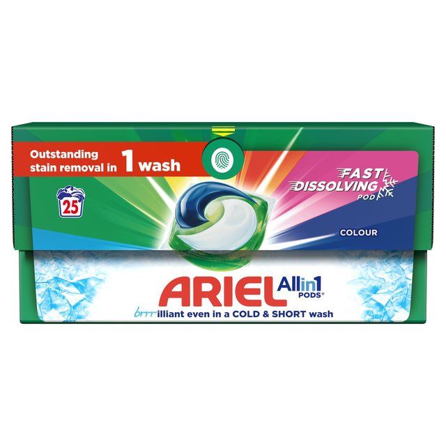 Ariel 3in1 Colour Pods Washing Capsules 25 Washes   25 per pack - McGrocer
