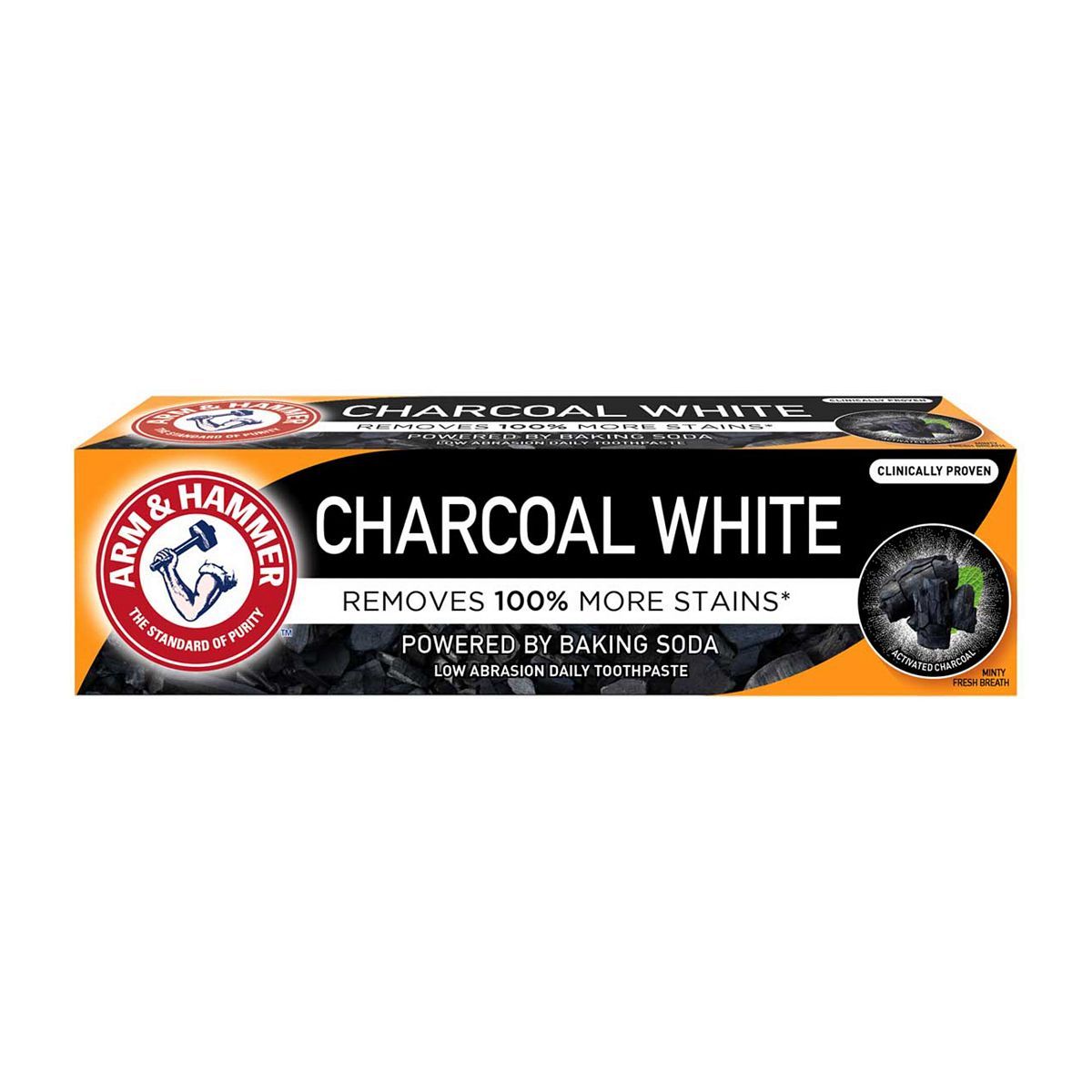 Arm & Hammer Charcoal White Natural Toothpaste 75ml - McGrocer