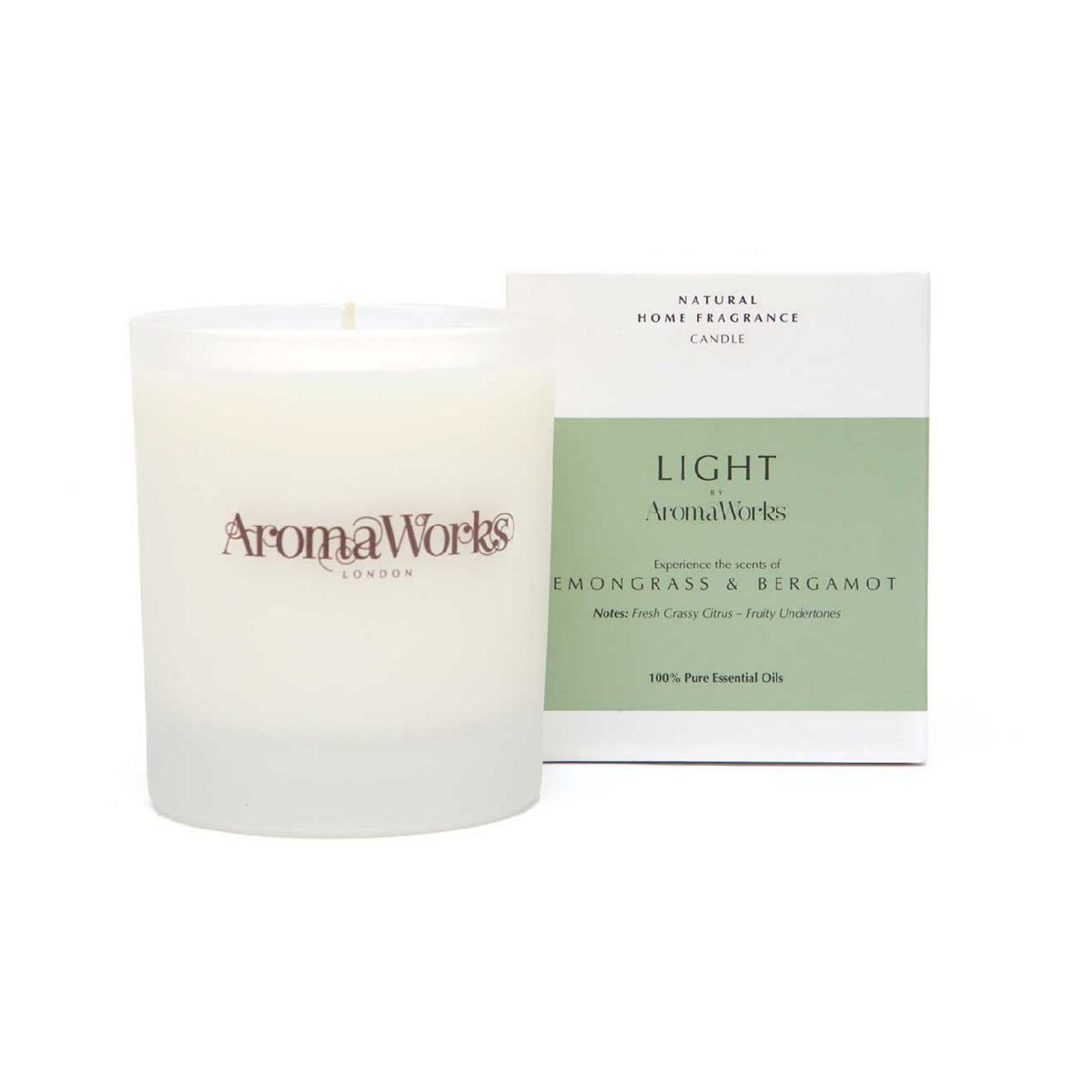 AromaWorks Lemongrass & Bergamot Candle 30cl - McGrocer