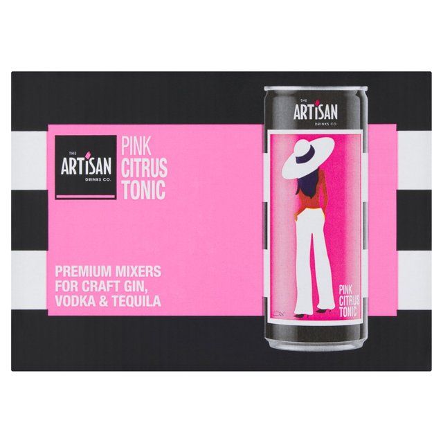 Artisan Drinks Co. Pink Citrus Tonic Cans   6 x 200ml - McGrocer