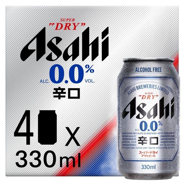 Asahi Super Dry 0% Alcohol Free Beer Lager Cans   4 x 330ml - McGrocer