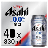Asahi Super Dry 0% Alcohol Free Beer Lager Cans   4 x 330ml - McGrocer