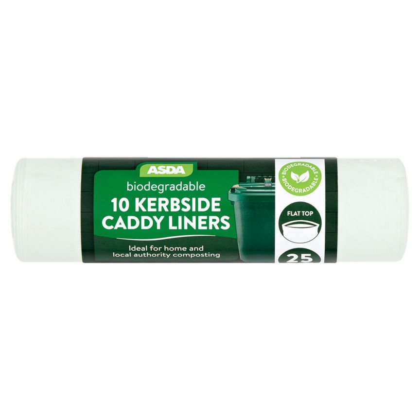 ASDA 10 Home Compostable Kerbside Caddy Liners 25 Litres - McGrocer