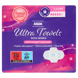 ASDA 12 Super Ultra Towels with Wings - McGrocer