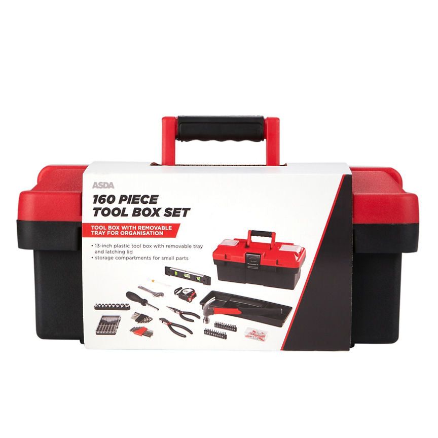 ASDA 160 Piece Tool Box Set - McGrocer