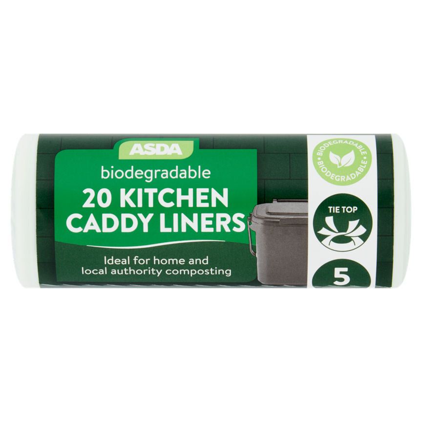 ASDA 20 Home Compostable Kitchen Caddy Liners 5 Litres - McGrocer