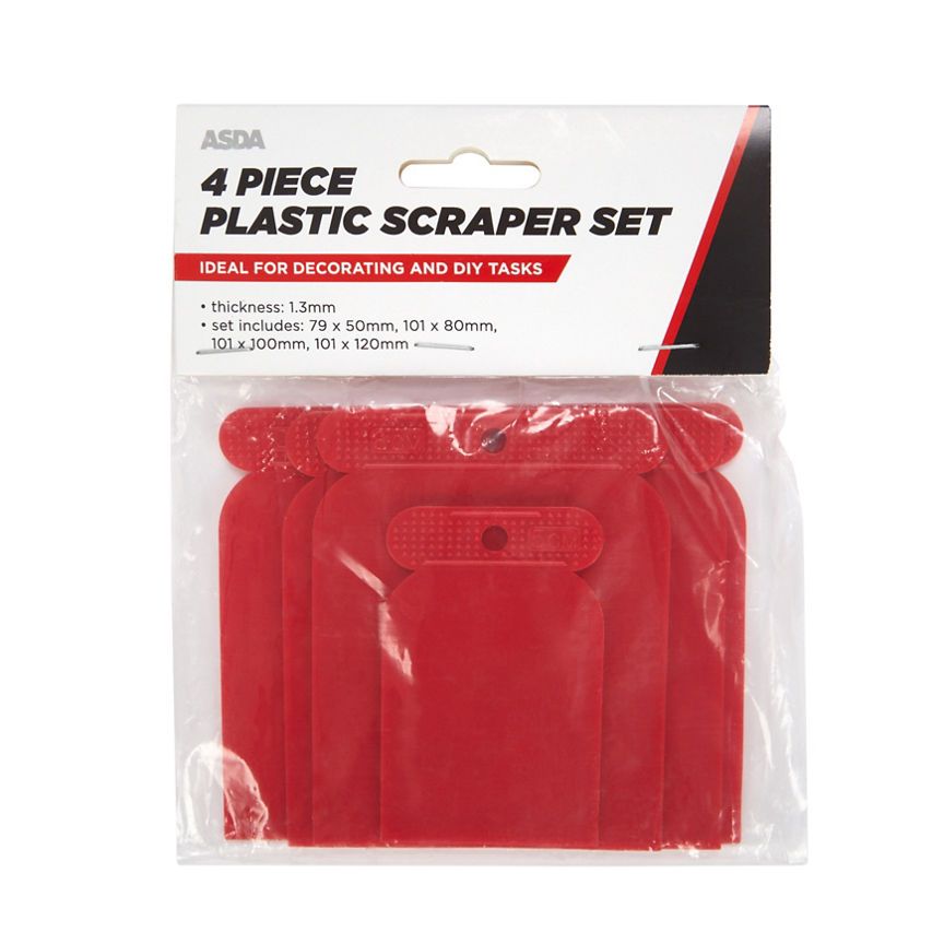 ASDA 4Pc Plastic Scraper Set - McGrocer