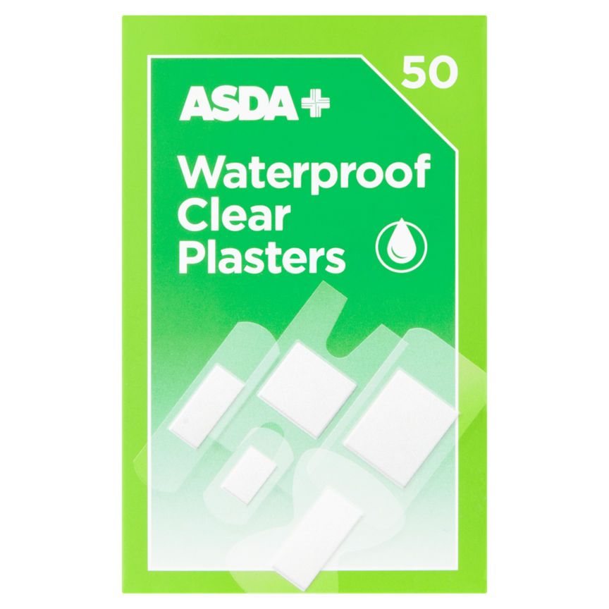 ASDA 50 Waterproof Clear Plasters - McGrocer