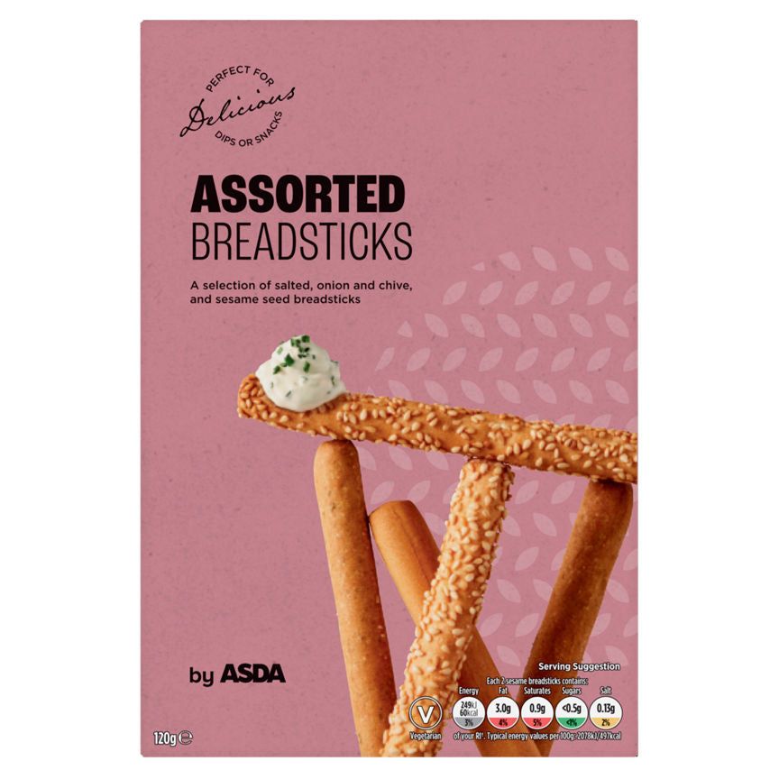 ASDA Assorted Bread Sticks 120g - McGrocer