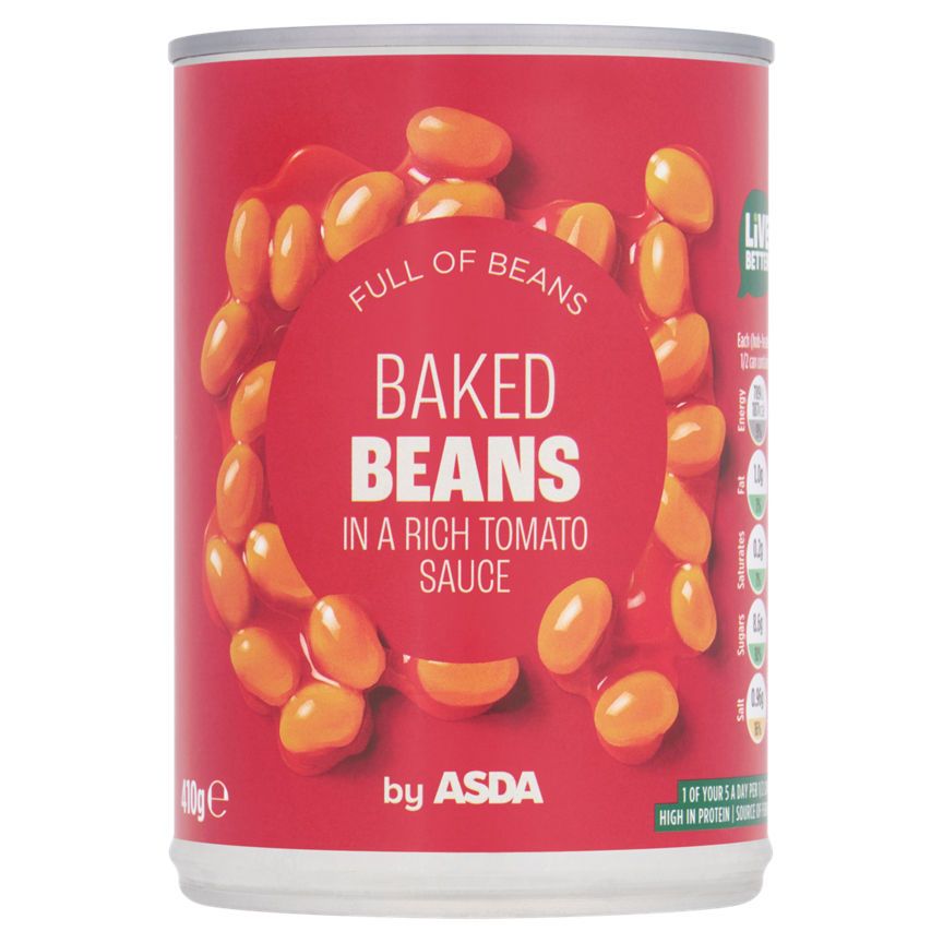 ASDA Baked Beans in a Rich Tomato Sauce 410g - McGrocer