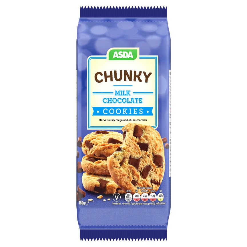 ASDA Chunky Milk Chocolate Cookies 180g - McGrocer