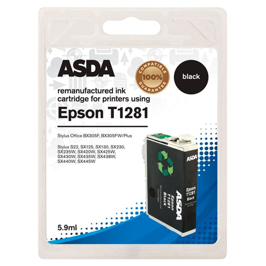 ASDA Epson T1281 Black Ink Cartridge - McGrocer