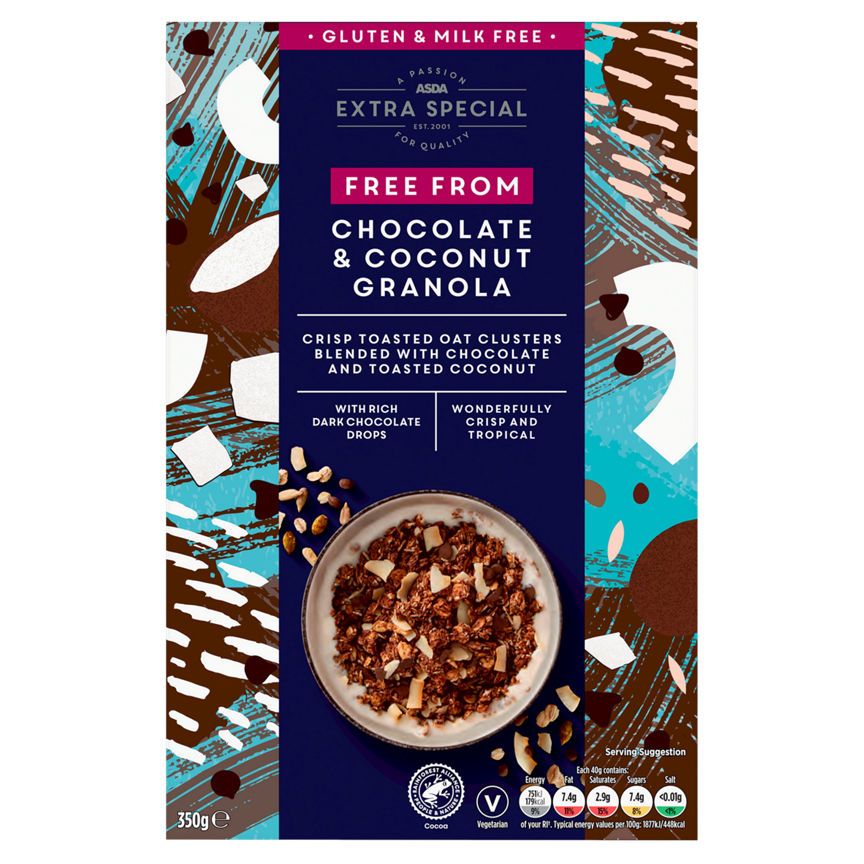 ASDA Extra Special Free From Chocolate & Coconut Granola 350g - McGrocer