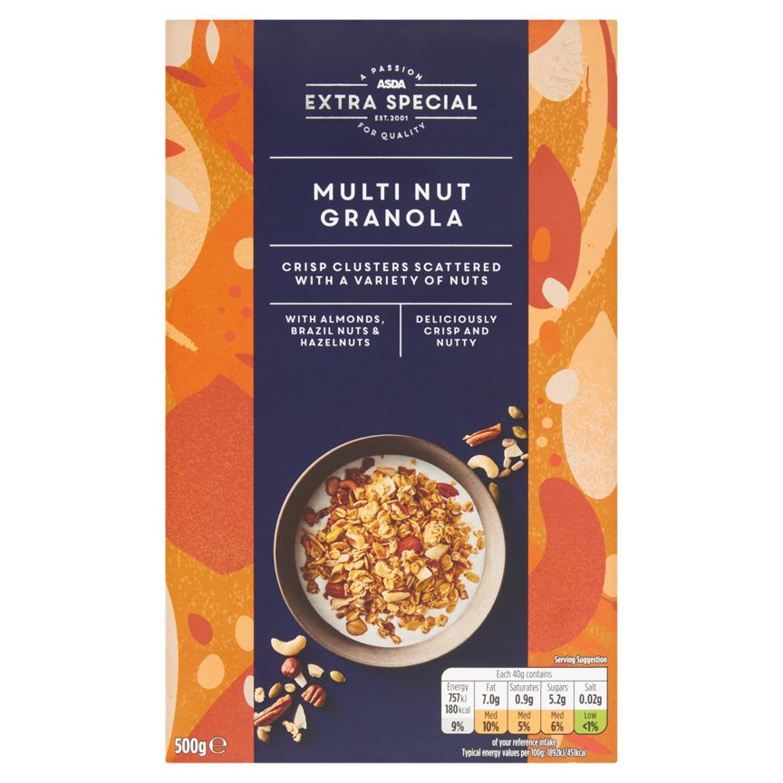 ASDA Extra Special Multi Nut & Three Seed Granola - McGrocer