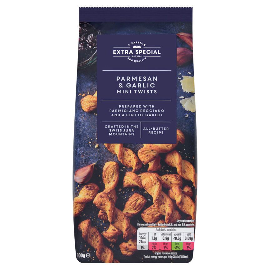 ASDA Extra Special Parmesan & Garlic Mini Twists - McGrocer