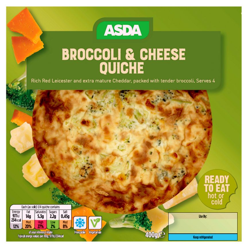 ASDA Family Broccoli & Cheddar Quiche - McGrocer