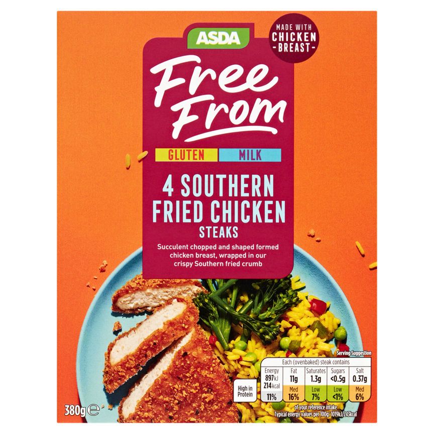 ASDA Free From 4 Southern Fried Chicken Steaks - McGrocer
