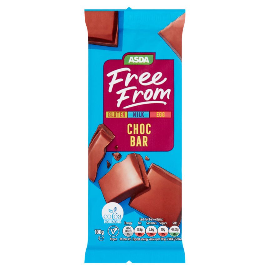 ASDA Free From Choc Bar 100g - McGrocer