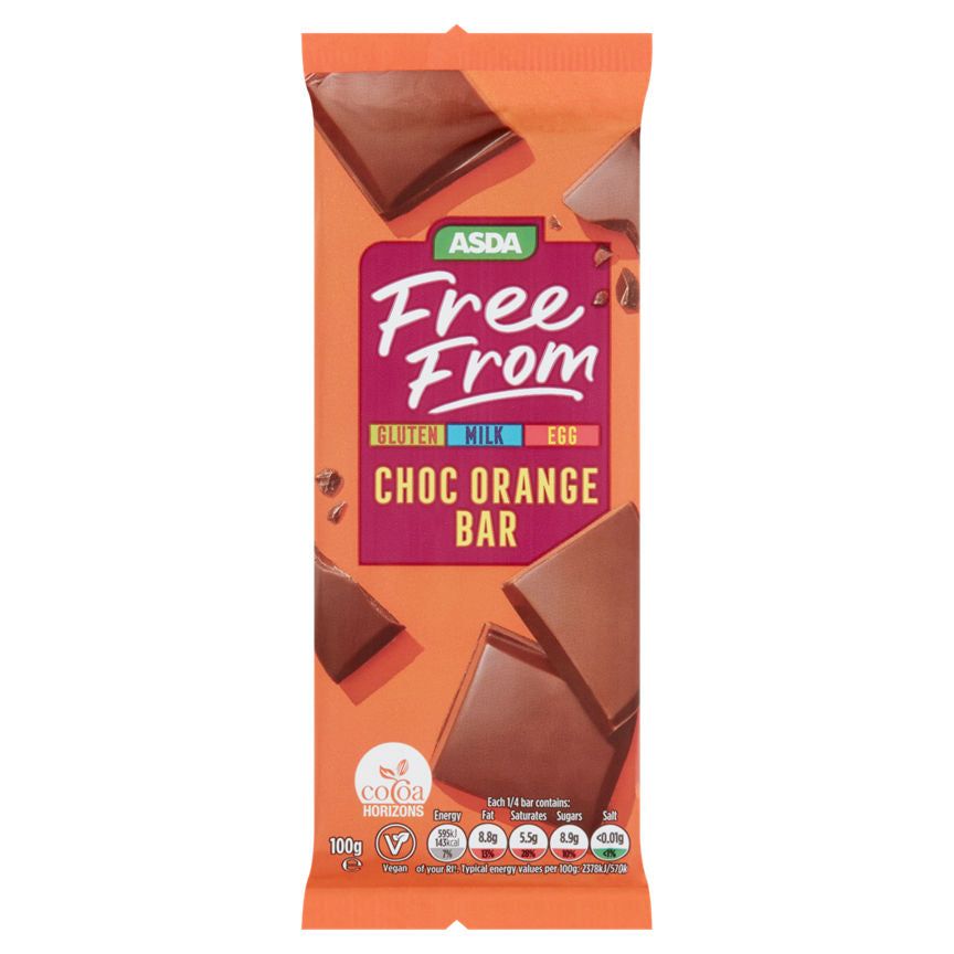 ASDA Free From Choc Orange Bar 100g - McGrocer