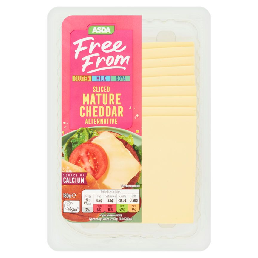 ASDA Free From Sliced Mature Cheddar Alternative - McGrocer
