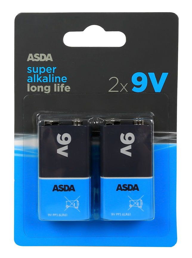 ASDA Long Life 9V Super Alkaline Batteries - McGrocer