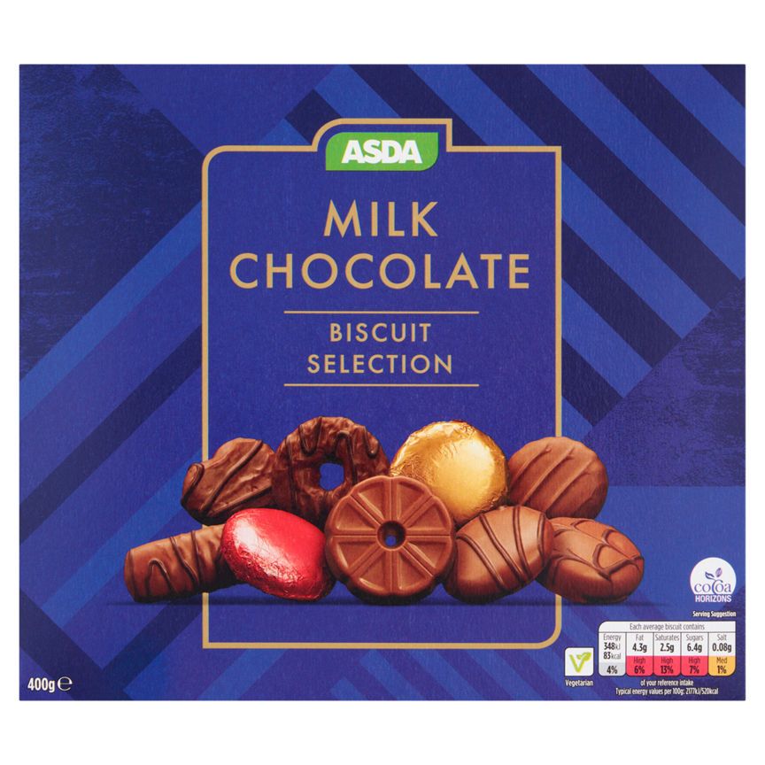 ASDA Milk Chocolate Biscuit Selection 400g - McGrocer