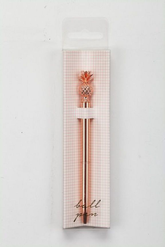 ASDA Pineapple Rose Gold Fashion Pen - McGrocer