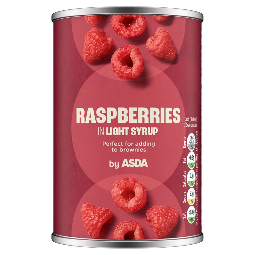 ASDA Raspberries in Light Syrup 300g - McGrocer