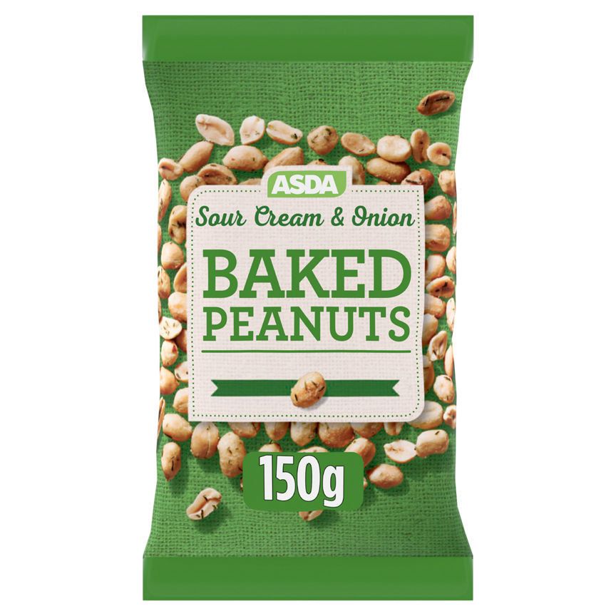 ASDA Sour Cream & Onion Flavour Baked Peanuts 150g - McGrocer
