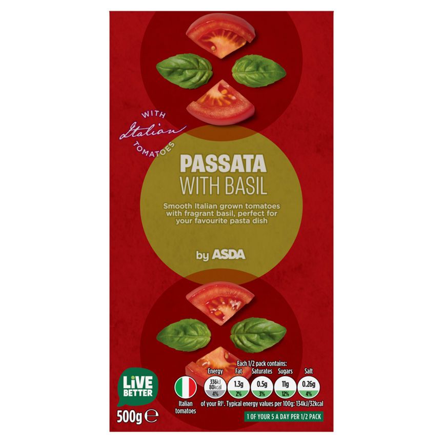 ASDA Tomato Passata with Basil - McGrocer